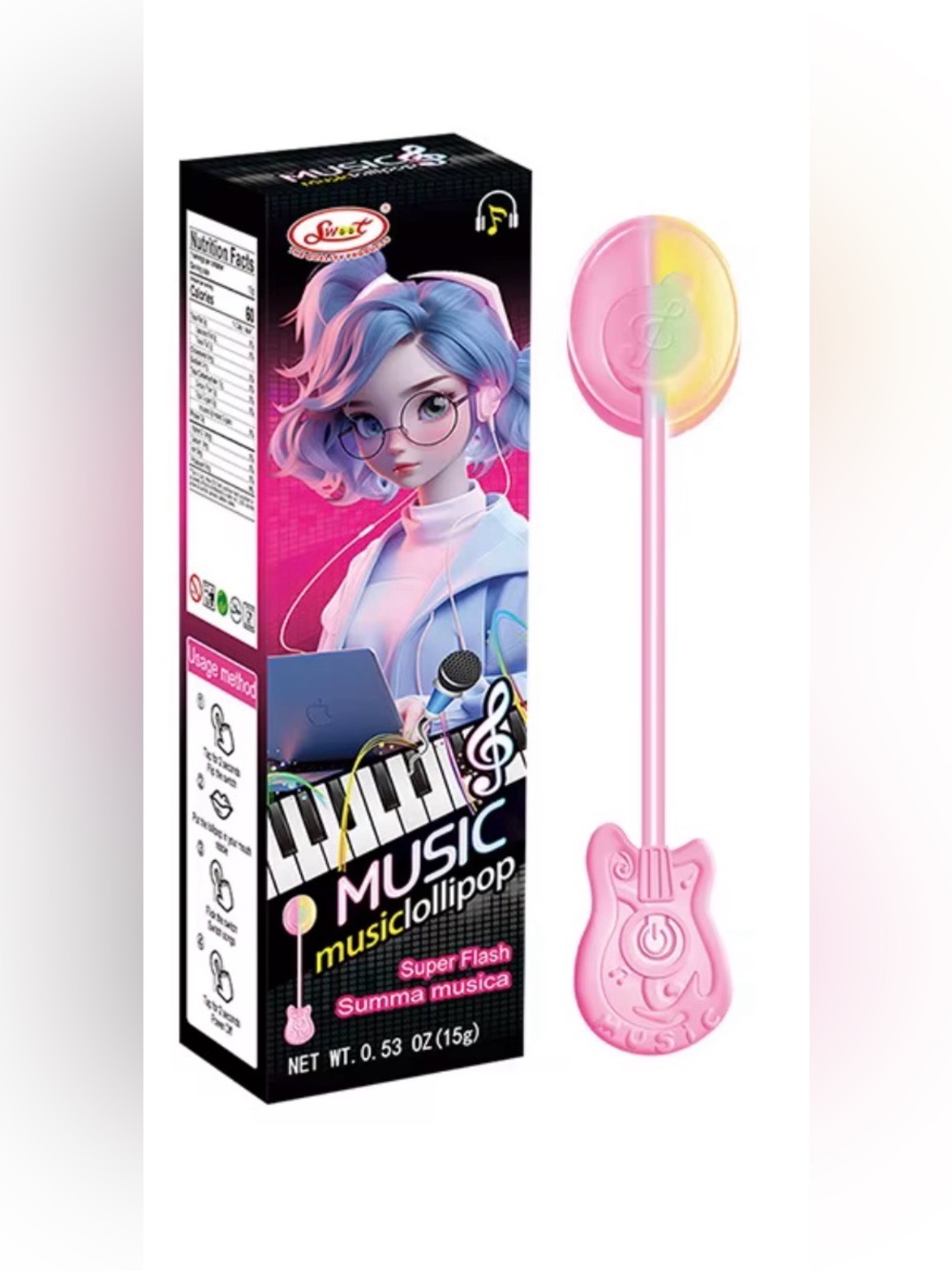 Music Lollipop - Pink Girl
